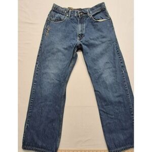 Sean John Denim men's medium wash denim blue jeans sz. 32 logo signature